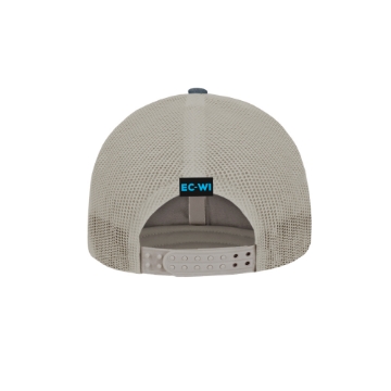 Blue Ox 2025 trucker hat with green heron patch and mesh back