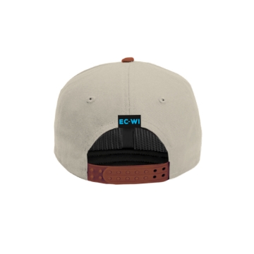 Blue Ox 2025 Trailhead Snapback Hat with steer skull patch, tan crown, and rust brim