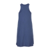 Solid blue back of the sleeveless Woodland Whimsy Dress with racerback cut