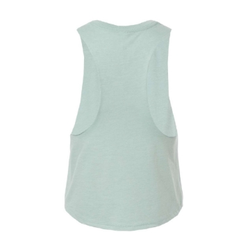 Front view of the Ladies Roots Tank featuring the 2025 Blue Ox Music Festival root-lettering design.