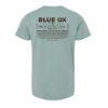 Back of youth Blue Ox Festival tee with festival lineup on the back