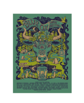 2025 Blue Ox Festival Tapestry by Tarpestry – Design by Schnitzel Bear Studios