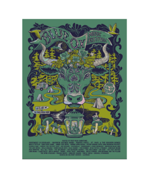 2025 Blue Ox Festival Poster – Holographic Foil Paper Edition with Full Lineup