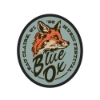 Blue Ox Sticker featuring a fox design