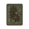 Sticker of Blue OX Bigfoot playing a banjo