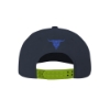 Navy Blue Ox Music Festival snapback hat with a bright green adjustable snap closure on the back
